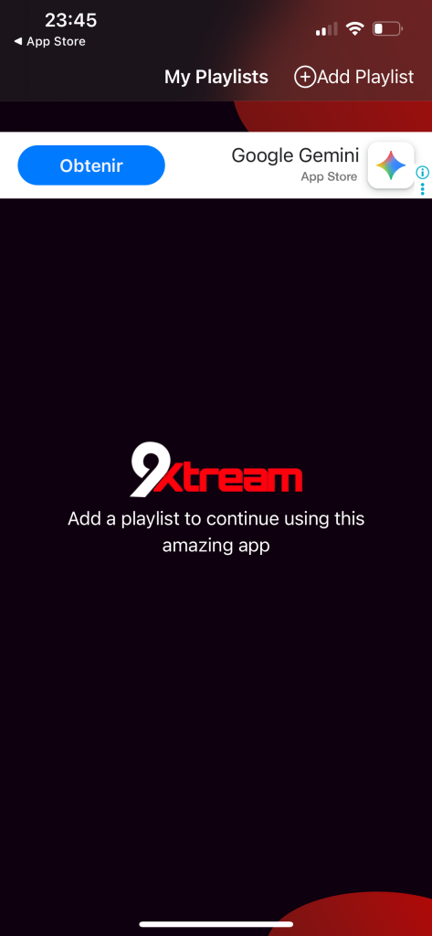 Adding a playlist on 9Xtream