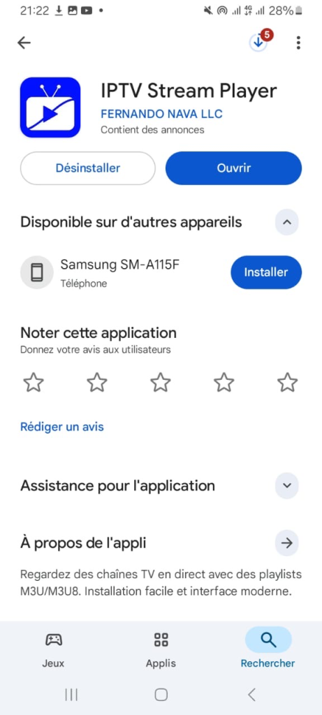 IPTV stream player Android