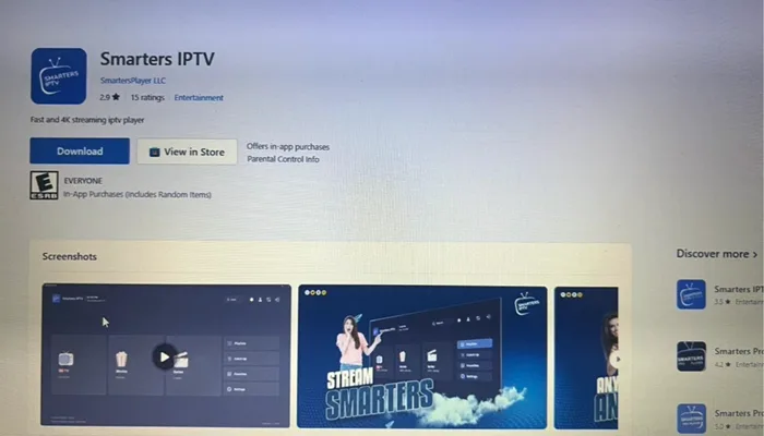 Smarters IPTV download on windows