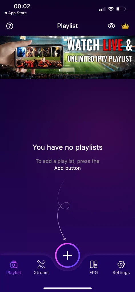 Add Playlist IPTV player