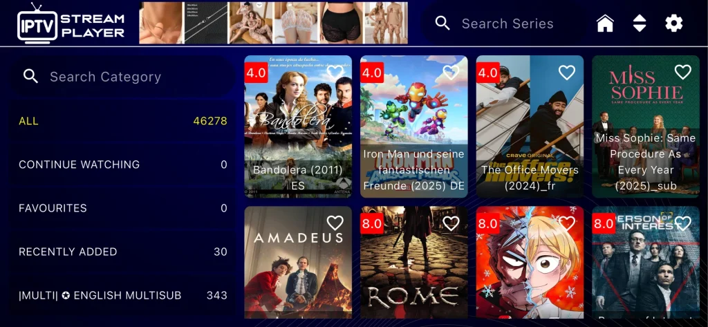 watching iptv on IPTV Stream Player