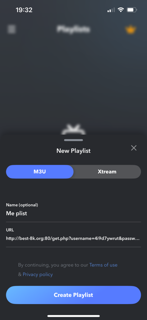 Adding a playlist on GSE smart iptv