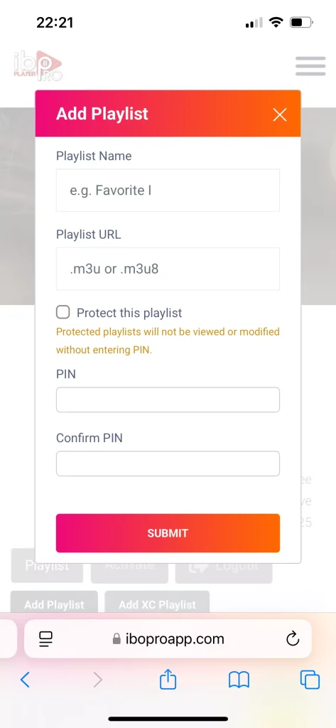 Ibo pro player M3U