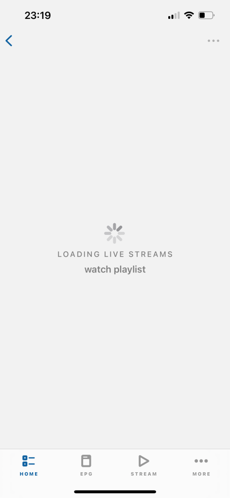 IPTV Watch online content not loading