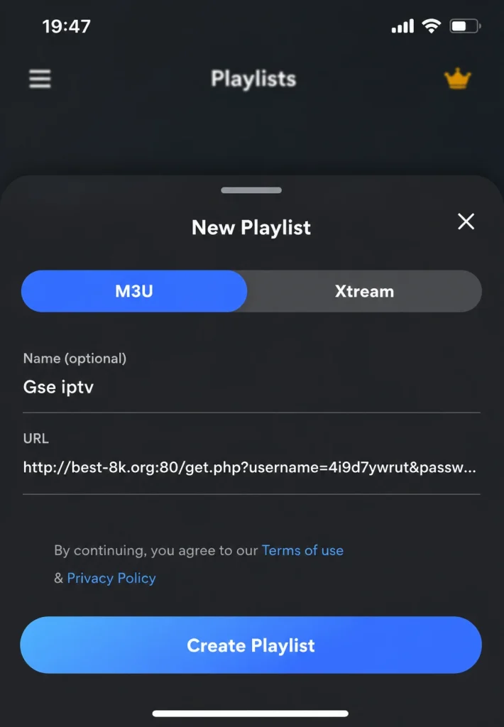 M3U format