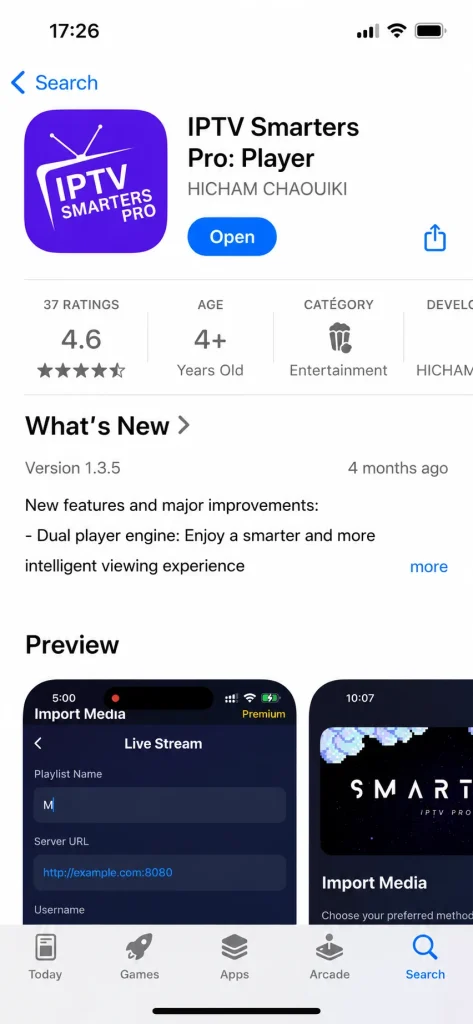 IPTV Smarters PRO is a top choice for iPhone among iptv players