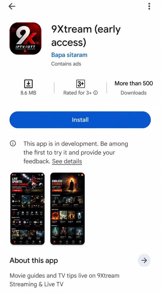 9Xtream on Android