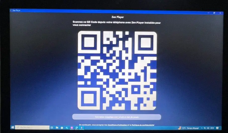 Zen iptv QR scan