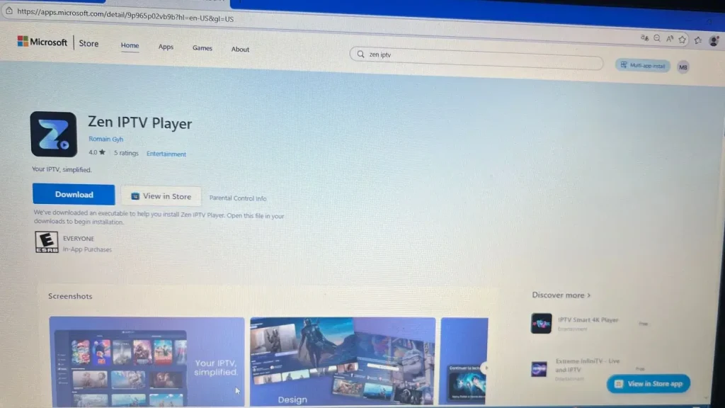 Zen iptv for Windows